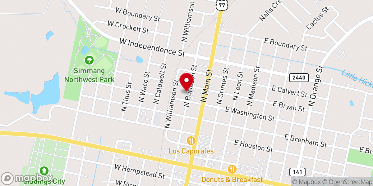 Map showing location of Martin Luther Lutheran Church
