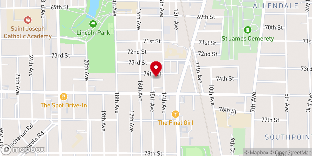 Map showing location of United Christian Church