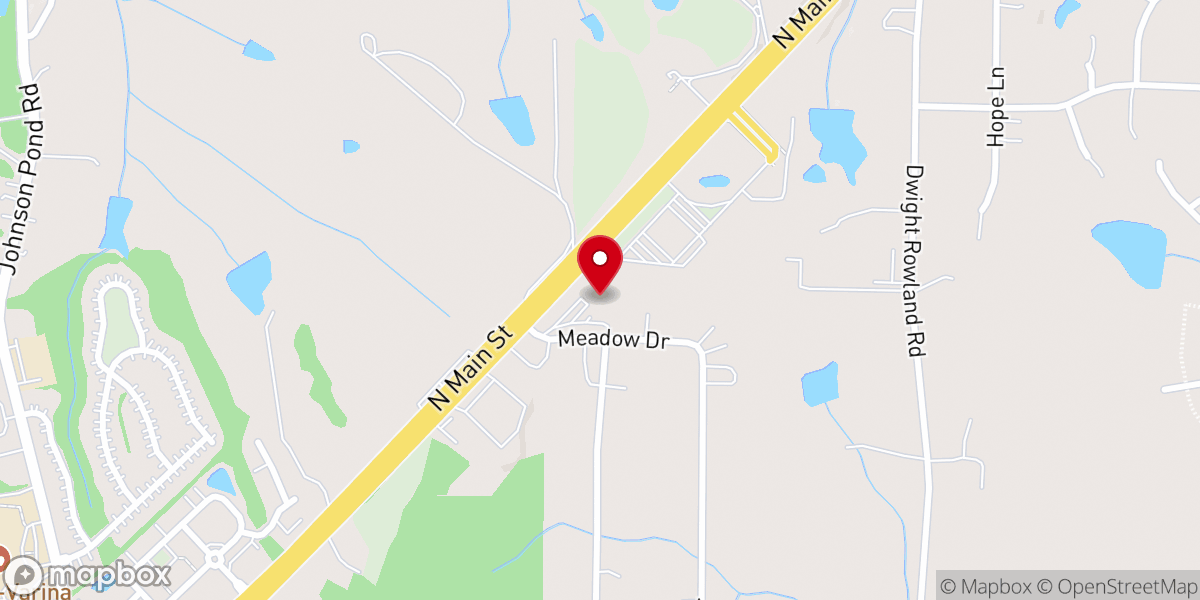 Map showing location of Evangel Church