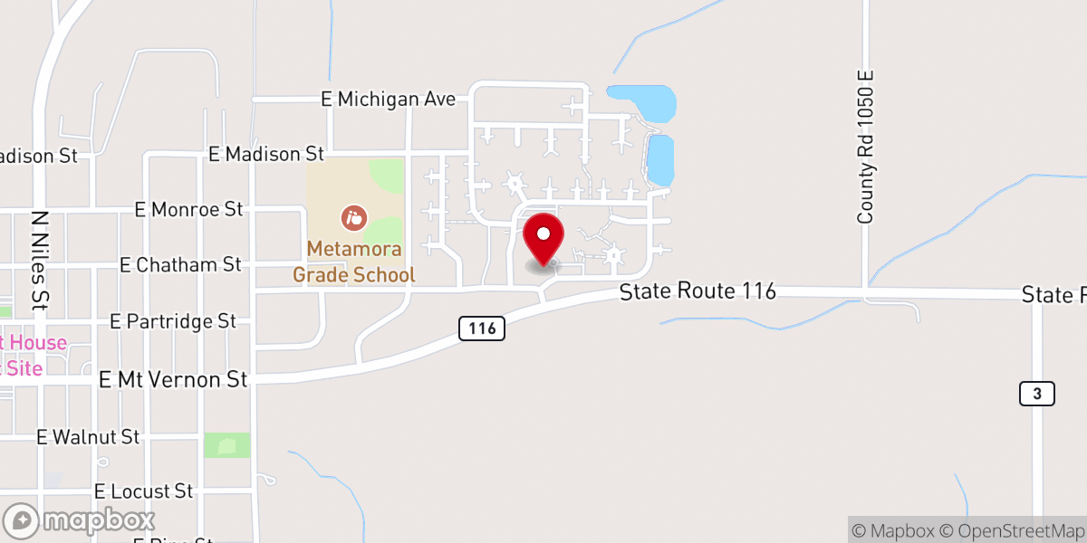 Map showing location of Snyder Village
