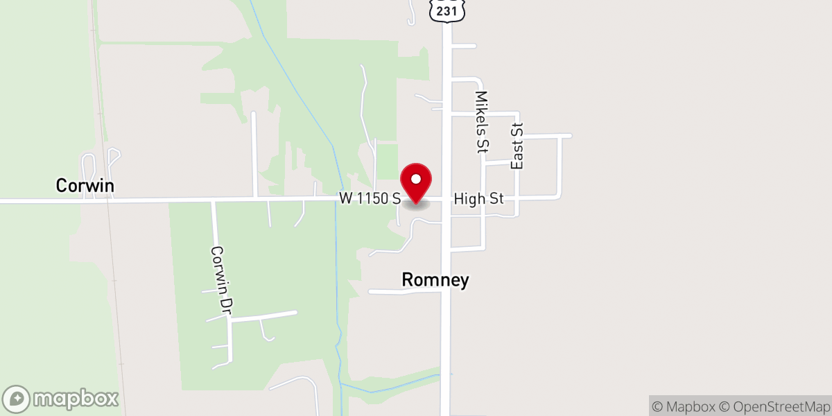 Map showing location of Romney United Methodist Church