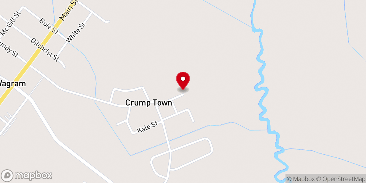 Map showing location of Jubilee Christian Center of Wagram