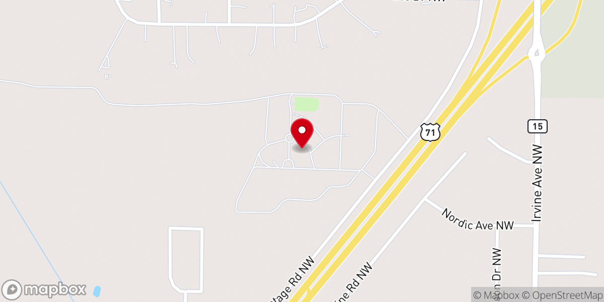 Map showing location of Beltrami County Fairgrounds