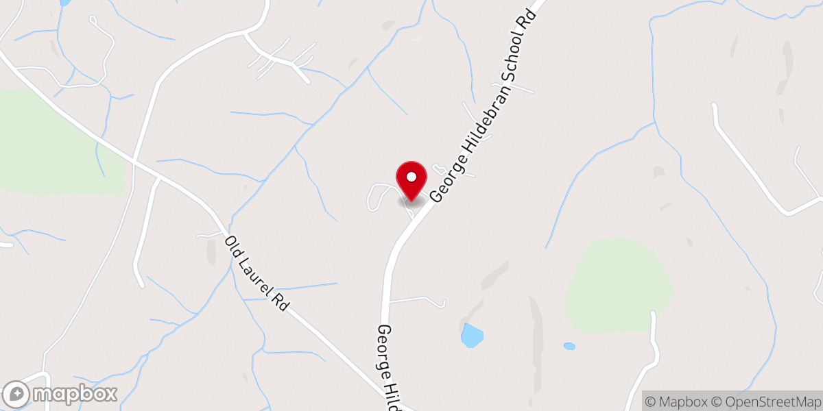 Map showing location of Philadelphia Baptist Church