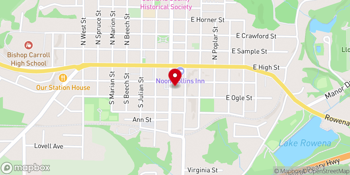Map showing location of Cambria County Register-Wills