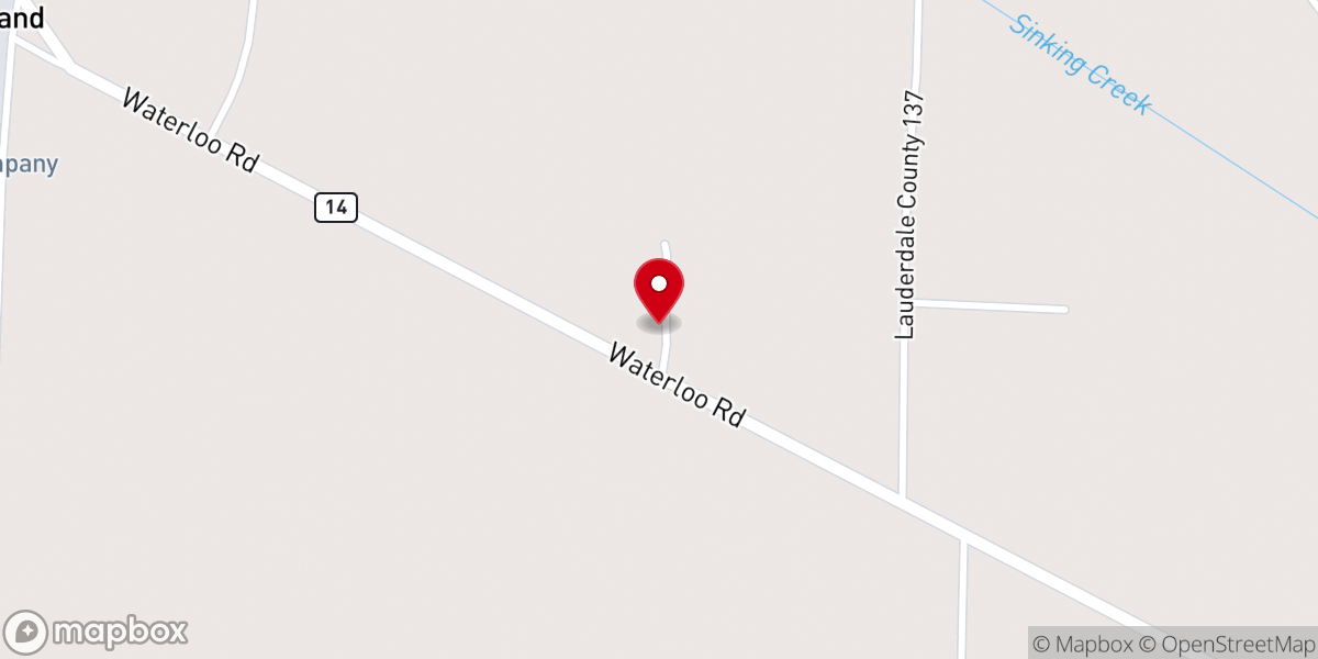 Map showing location of Eleven Grove Missionary Baptist Church