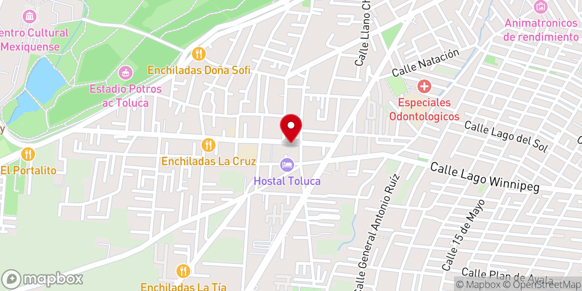 Map showing location of Parroquia de San Buenaventura Toluca