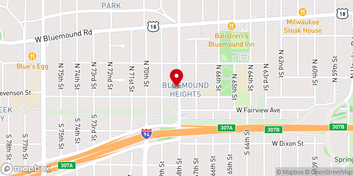 Map showing location of Milwaukee Fatima Archdiocesan Marian Shrine