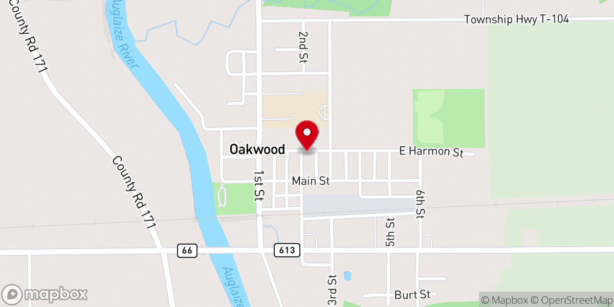 Map showing location of Twin Oaks United Methodist Church