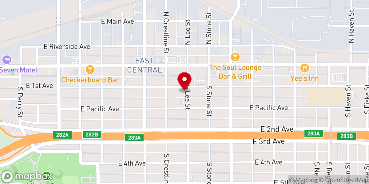 Map showing location of St. Ann Catholic Church