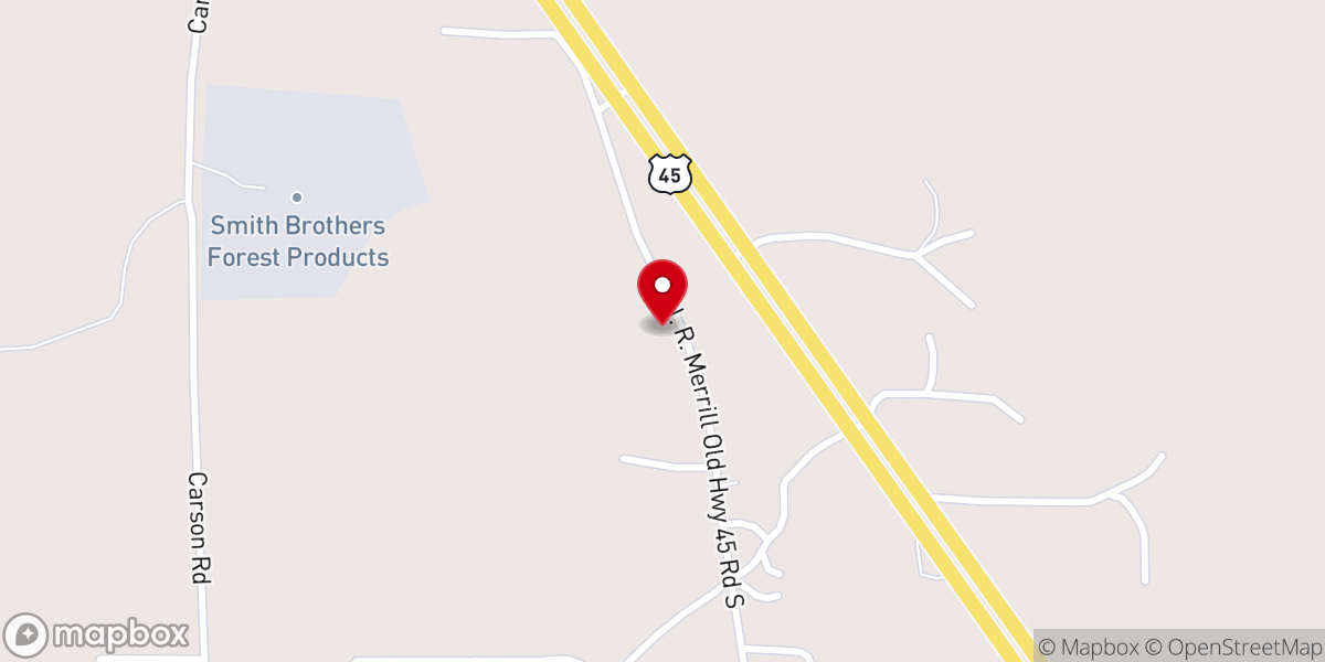 Map showing location of Pineville Missionary Baptist