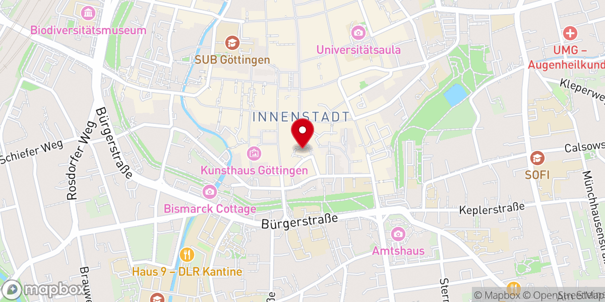 Map showing location of Pfarrbüro und Citykirche Sankt Michael