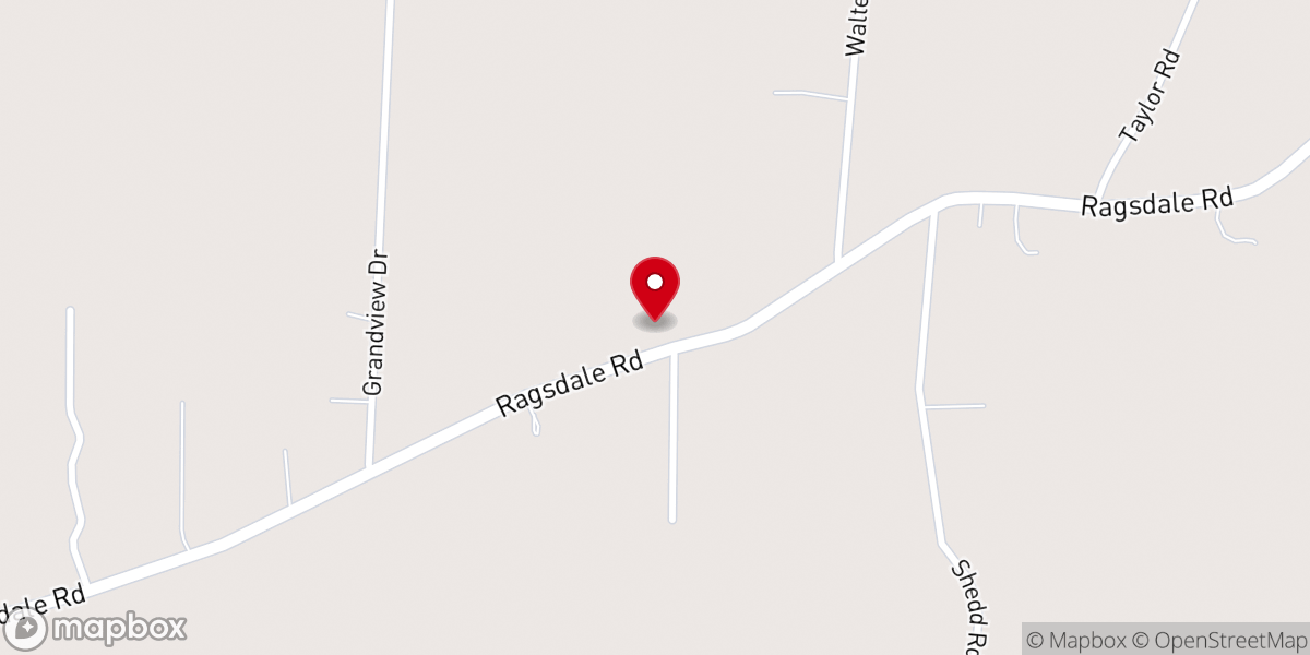 Map showing location of Ragsdale Church of Christ