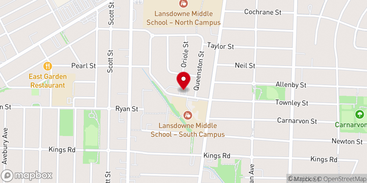 Map showing location of Victoria Yangmoori Baptist Korean Church
