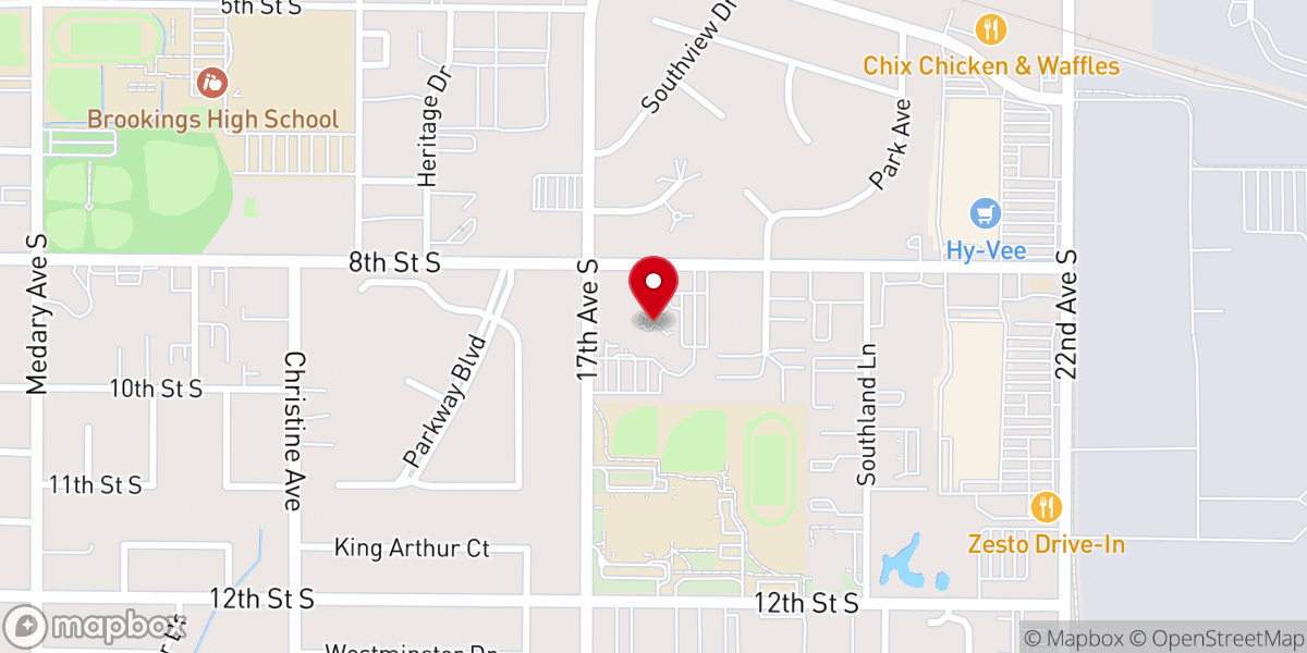 Map showing location of St. Thomas More Catholic Church