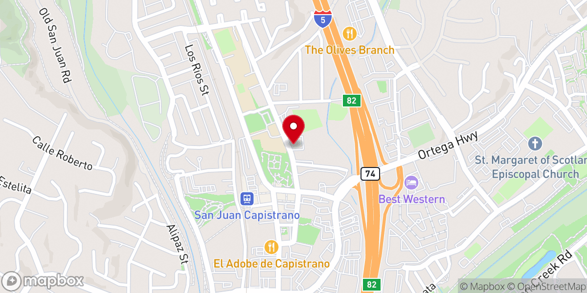 Map showing location of St. Basil Greek Orthodox Church
