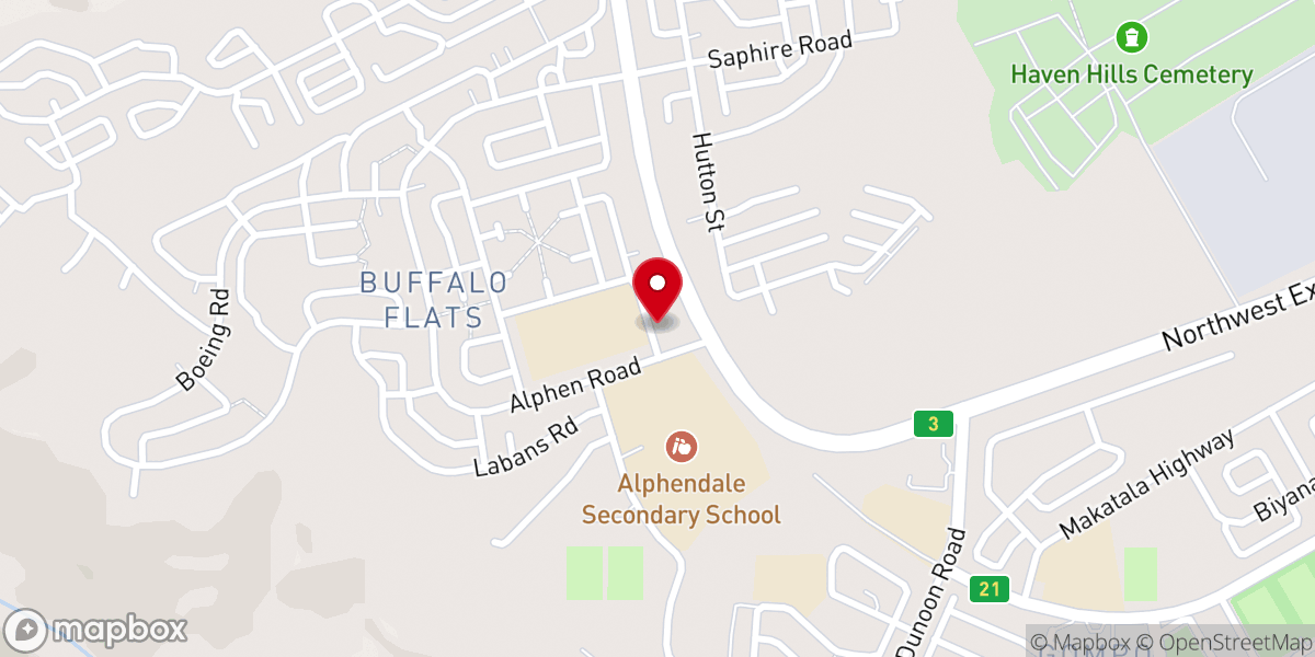 Map showing location of Dr ENB Baartman Methodist Church