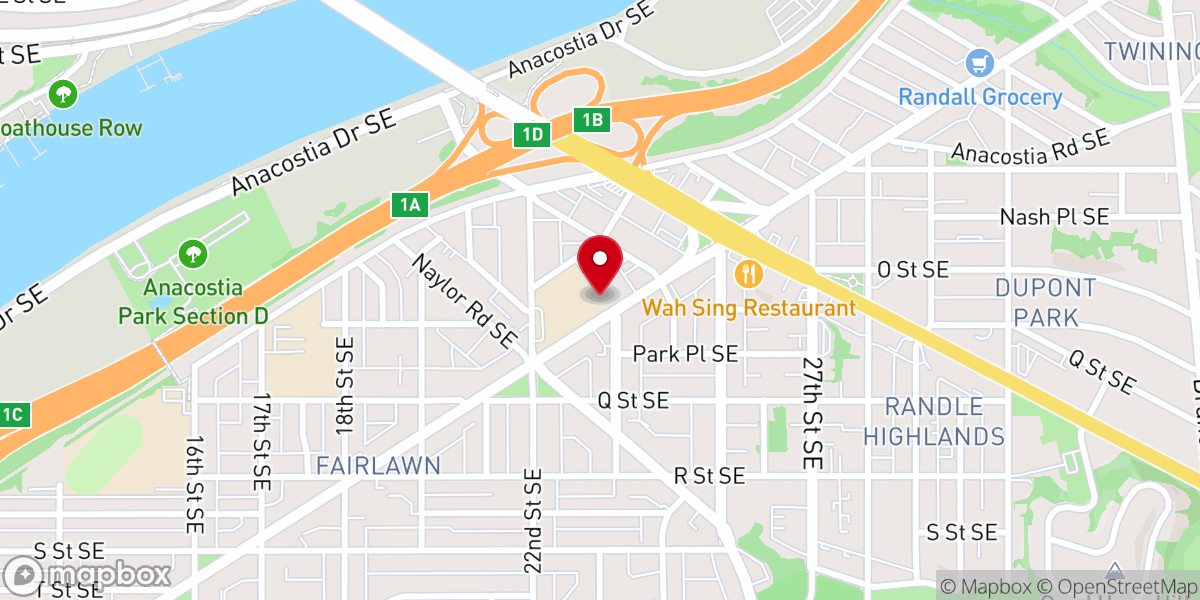 Map showing location of Galilee Baptist Church