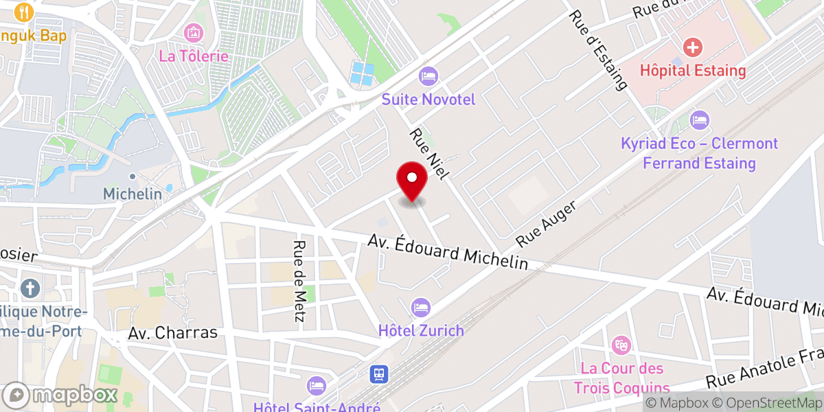 Map showing location of Hadarat Tijane Clermont-Ferrand