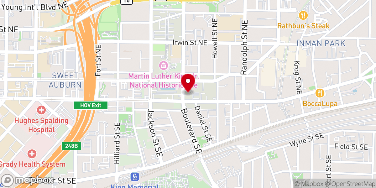 Map showing location of Our Lady of Lourdes Catholic Church
