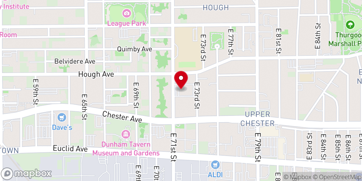 Map showing location of Second Ebenezer Baptist Church
