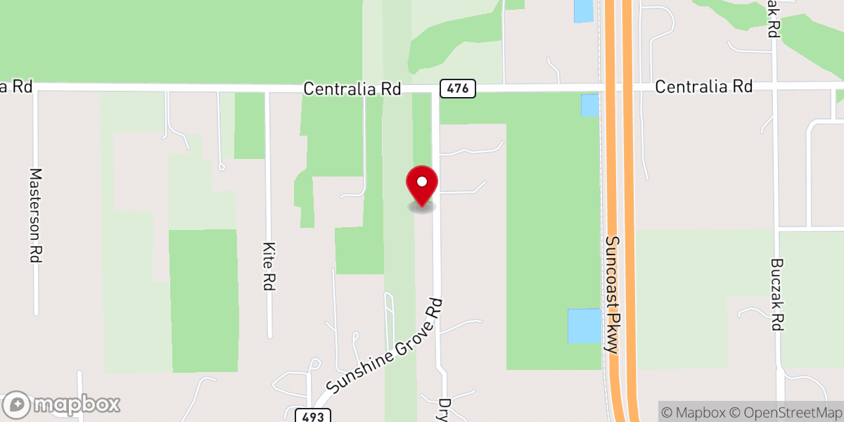 Map showing location of Centralia New Life Baptist Church