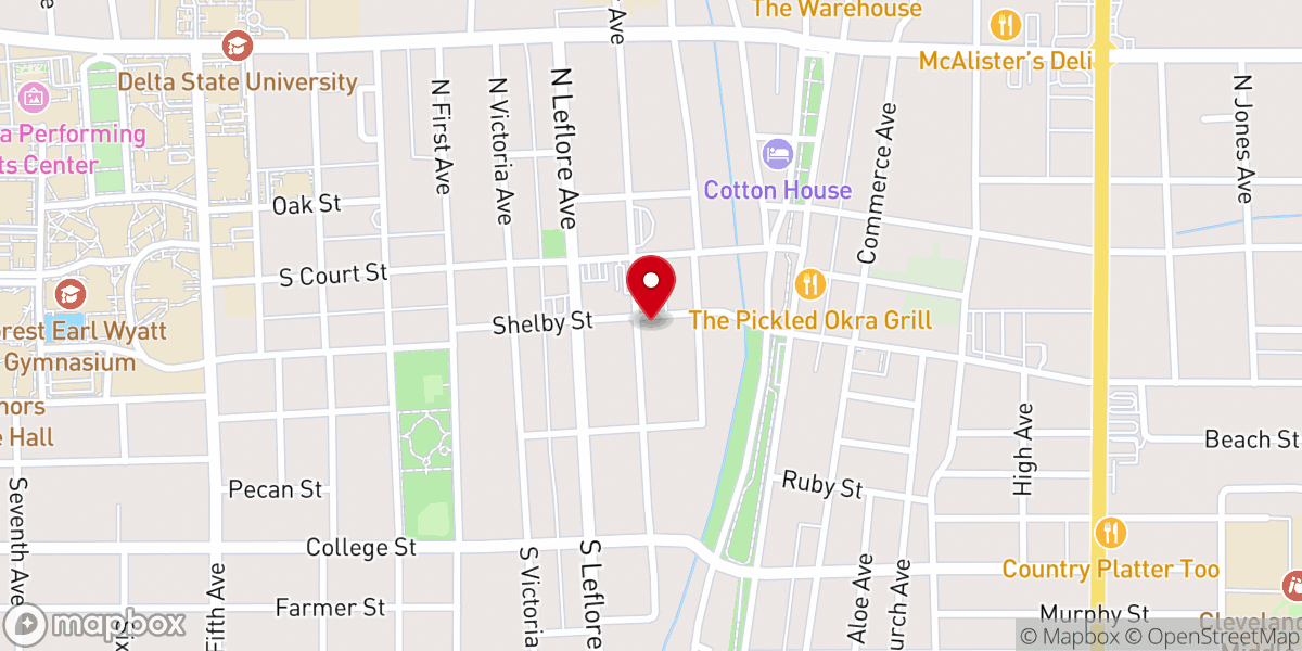 Map showing location of Adath Israel Temple