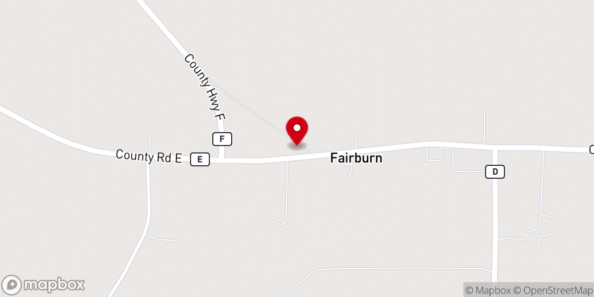 Map showing location of St. Paul's Lutheran Church