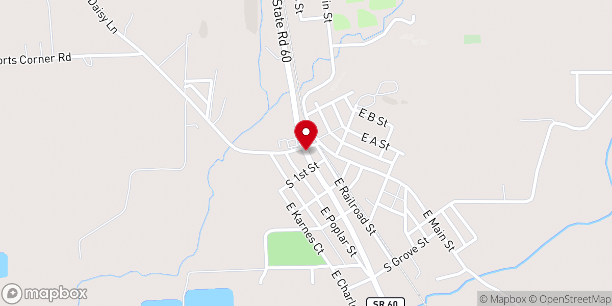 Map showing location of Kentuckiana Affordable Cremations