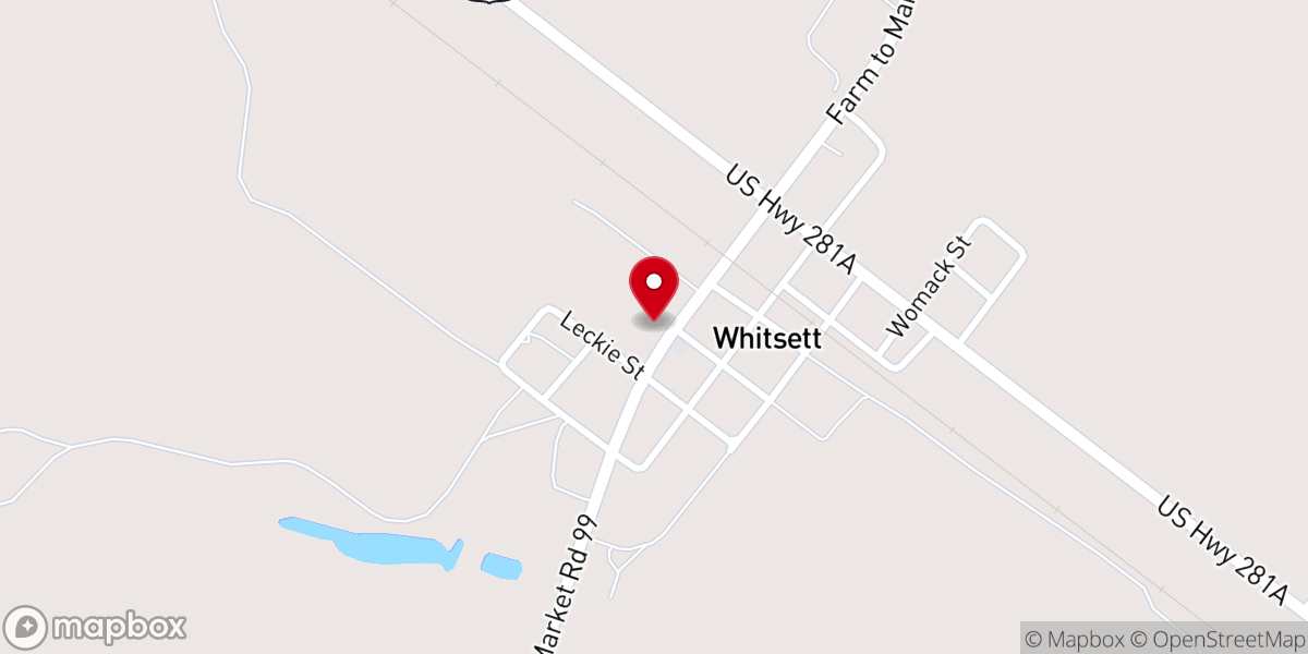 Map showing location of WHITSETT BAPTIST CHURCH