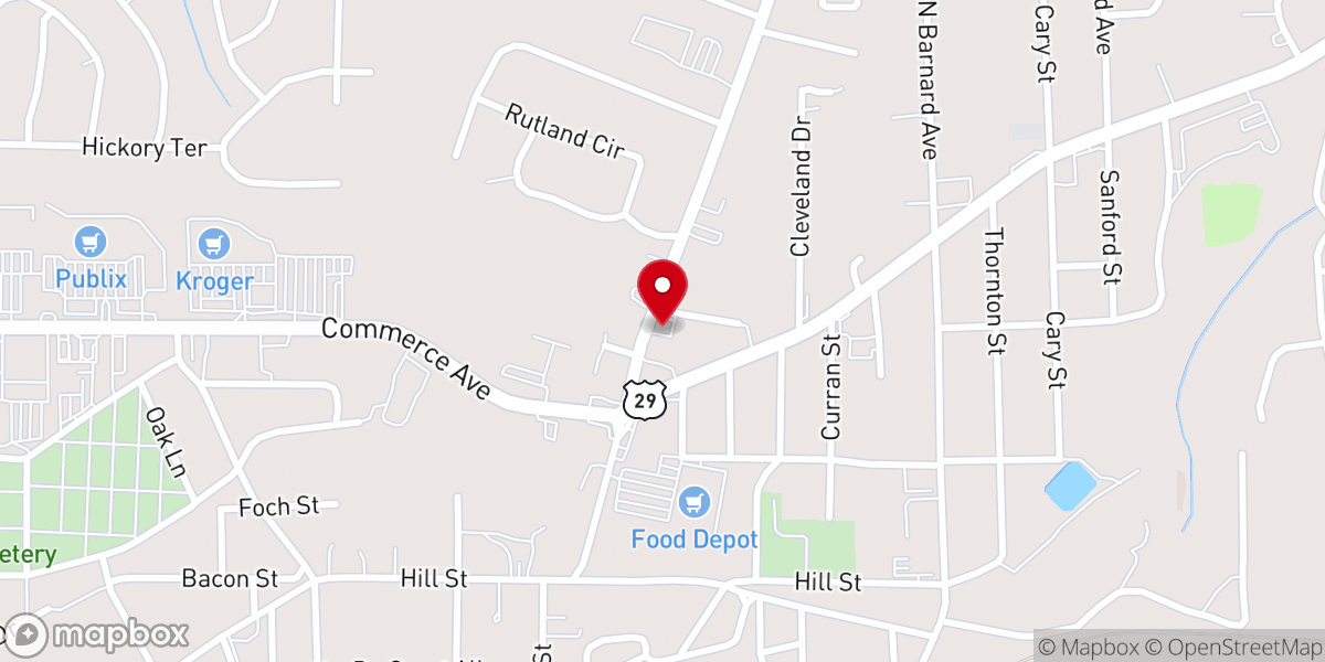 Map showing location of Pentecostal Holiness Church
