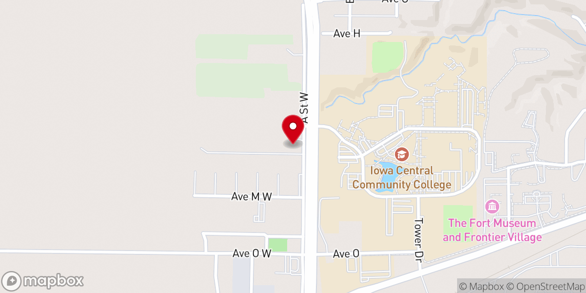 Map showing location of Westside Church of Christ