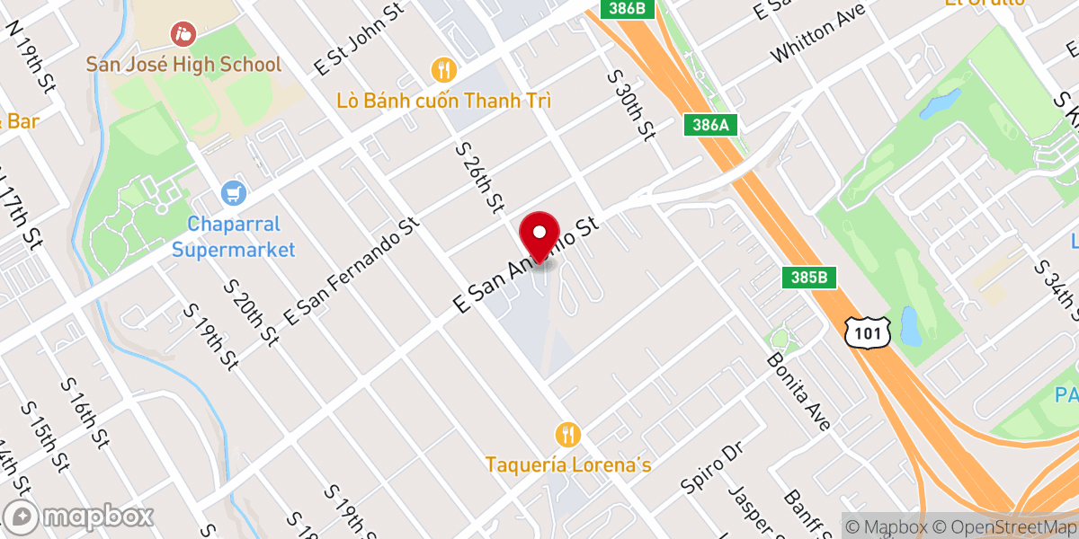 Map showing location of Greater St John Baptist Church