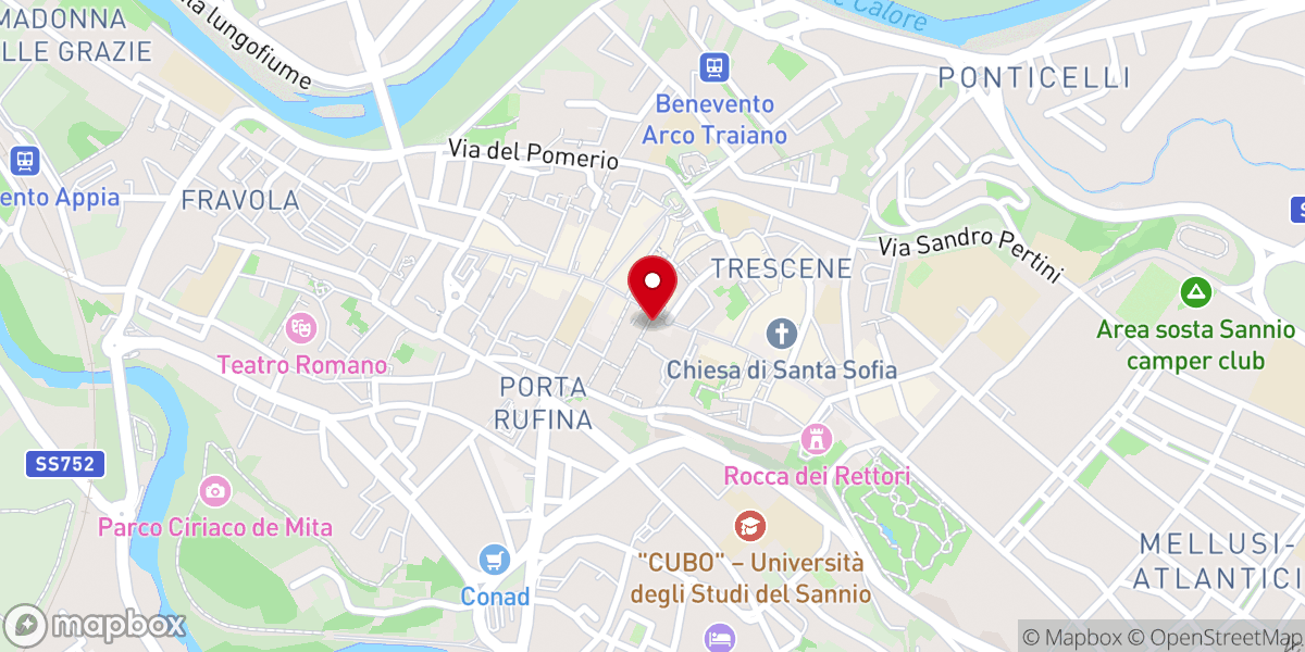 Map showing location of Basilica di San Bartolomeo Apostolo