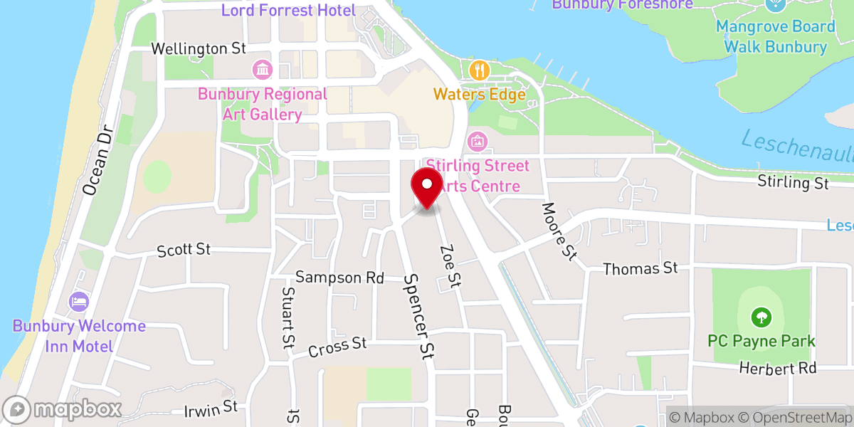 Map showing location of One Direction Christian Fellowship