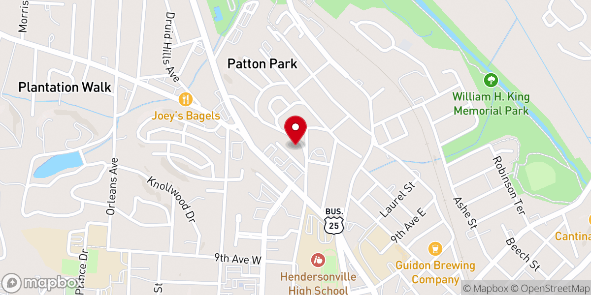 Map showing location of Providence Baptist Church