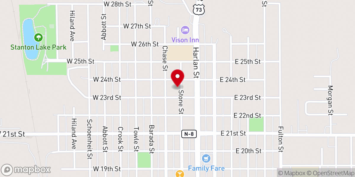 Map showing location of Christ Lutheran Church LCMS