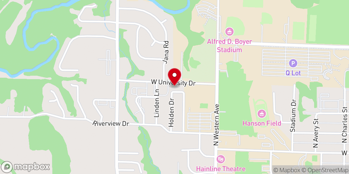 Map showing location of Wesley Foundation