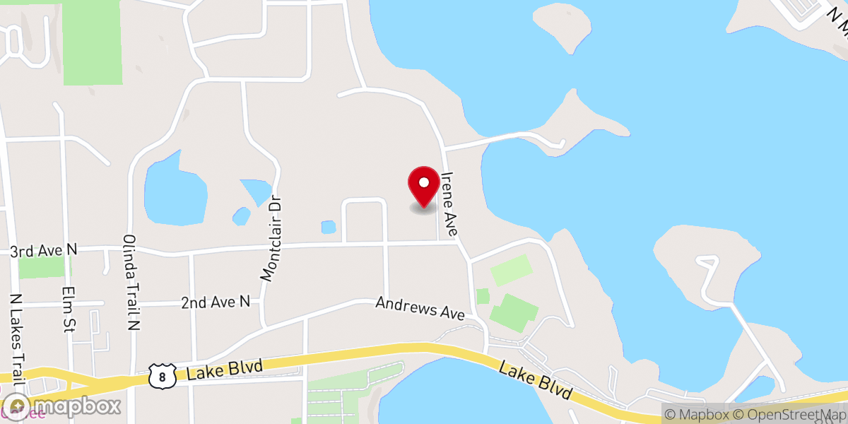 Map showing location of First United Methodist, Lindstrom MN