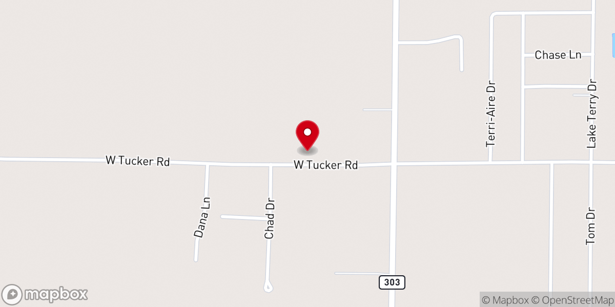 Map showing location of First United Pentecostal Church