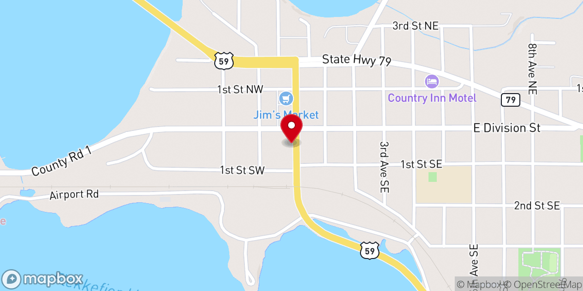 Map showing location of Victory in Life Church