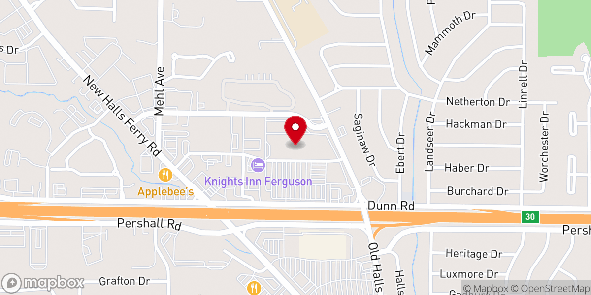 Map showing location of Westside Missionary Baptist Church