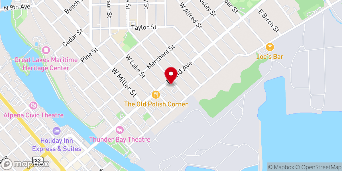 Map showing location of Salvation Army Family Worship Center