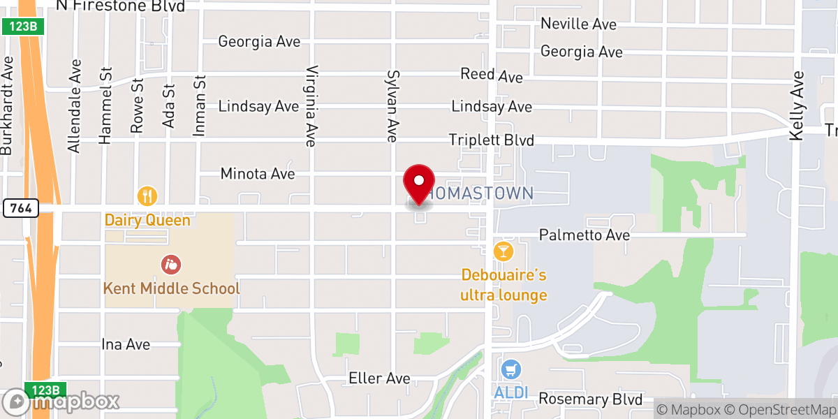 Map showing location of Timothy Baptist Church