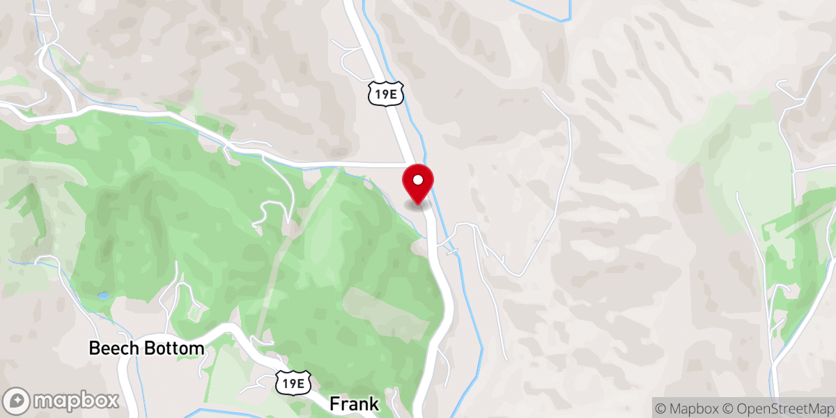 Map showing location of Pleasant Hill Baptist Church