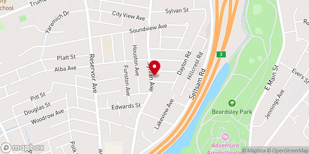 Map showing location of Bridgeport Spanish Seventh-day Adventist Church