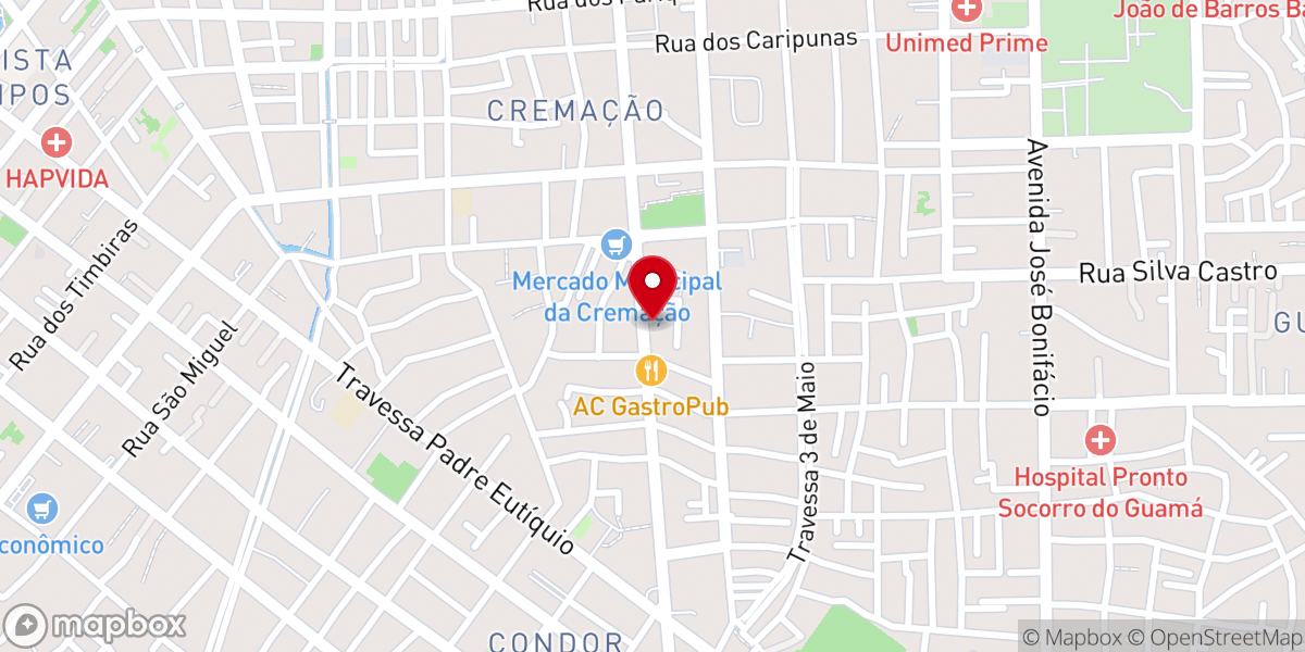 Map showing location of Igreja Batista de Cremação