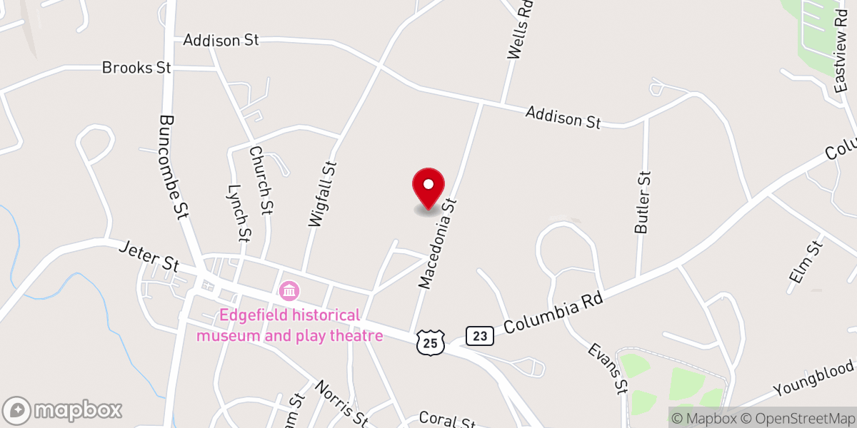 Map showing location of Macedonia Baptist Church
