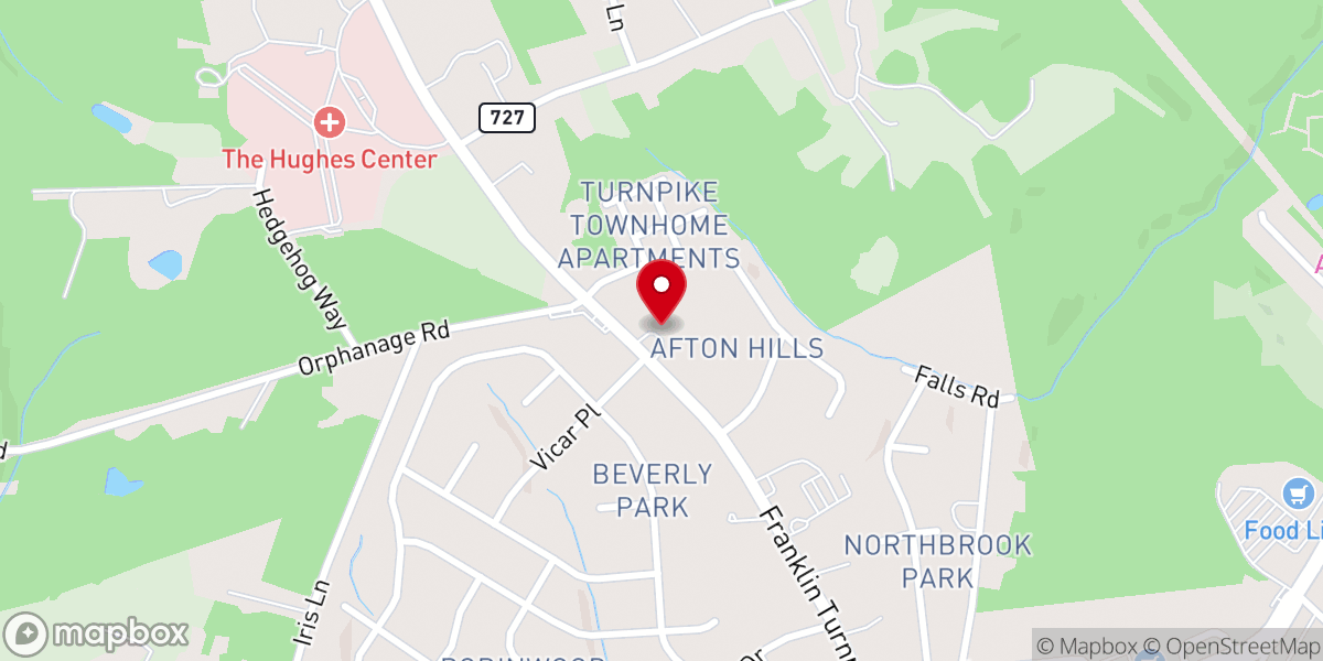 Map showing location of Christ the King Lutheran Church