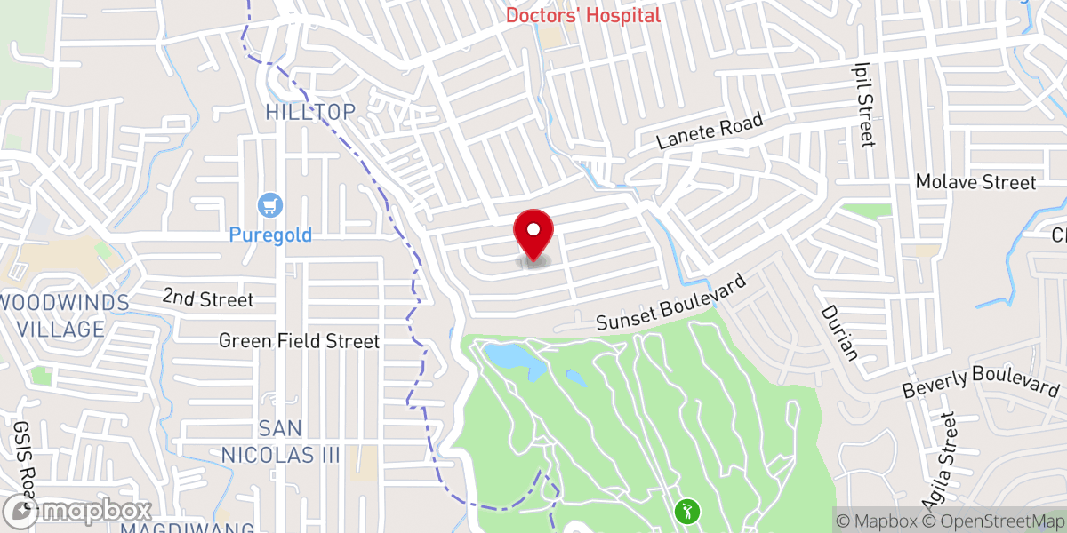 Map showing location of Sto. Cristo Parish Church - Soldiers' Hill Subdivision, Talon Singko, Las Piñas City (Diocese of Parañaque)